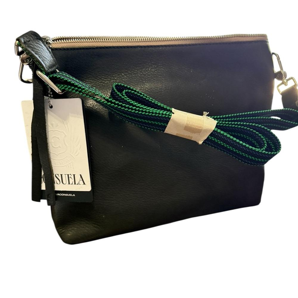 Consuela Black Leather Crossbody - Picture 4 of 9